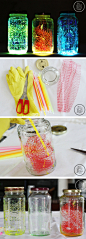 Check out the tutorial on how to make easy DIY outdoor glow jar lights @istandarddesign