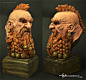 Dwarf Bust - sculpture, Scibor Teleszynski : Dwarf Bust - from sculpture to painted cast