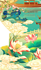Hangzhou national style illustration【西湖十景】杭州主题国风插画