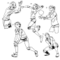 【绘画参考】11 张排球少女比赛时的动作集锦（动态速写素材）