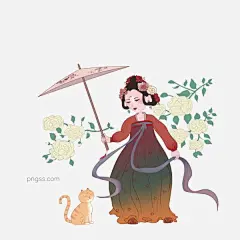 谷雨人物和猫咪插画图片大小2000x2000px 图片尺寸0.98 MB 来自PNG搜索网 pngss.com 免费免扣png素材下载！古风人物#谷雨人物插画#黄色的猫咪#黄色的雨伞#卡通手绘#绿色的叶子#漂亮的小女孩#
