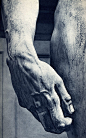 Michelangelo’s David, hand detail    by Photo Tractatus