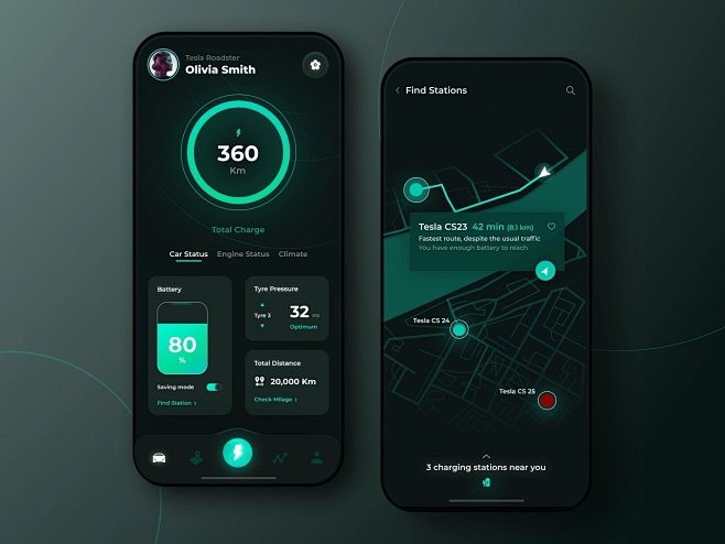 汽车新世代！12组新能源汽车监控APP界...