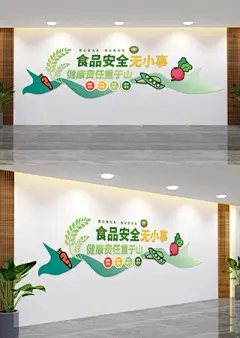 食品安全无小事饭堂文化墙