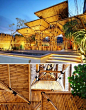 Giant Bamboo Umbrellas at a Japanese Restaurant, Jakarta, Indonesia