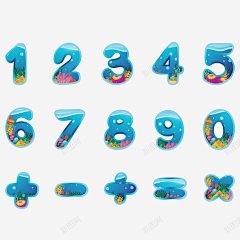海底与数字结合矢量图高清素材 彩绘 手绘 数字 数字矢量图 海水数字 涂鸦 涂鸦数字 矢量图 蓝色数字 元素 免抠png 设计图片 免费下载 页面网页 平面电商 创意素材