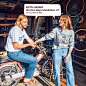 Photo by UNIQLO Global on April 12, 2022. May be an image of 2 people, people standing and motorcycle.