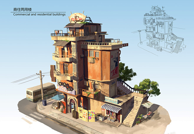 商住两用楼, Tian Xiang