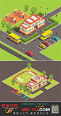 商用校园汽车2.5D建筑插画场景素材--瑶山牛的博客