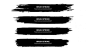 Black brush stroke banner template collection