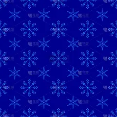 四方连续纹样,绘画插图,雪花,蓝色,蓝色背景,黑色,矢量,复古,收集