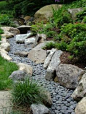 dry stream stone bank