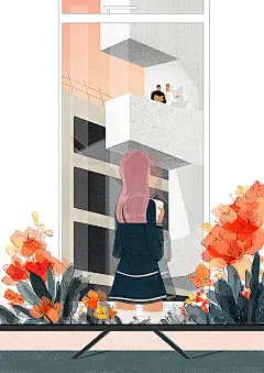 5197@小文创意   【设计学习群2314619】偶像剧  杂志封面插画  晚門 作品