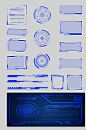 科技感边框蓝色科技设计素材数据化