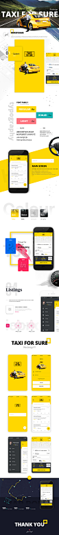 2016 Taxi for sure App Redesign : Hi there,Here is my attempt to recreate one of the popular taxi booking app. Bestowed with a UI that's dedicated towards providing a quick taxi finding experience for users, this app throws the challenge of carving out pe
