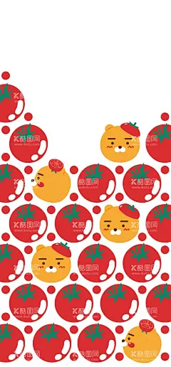 西红柿小熊  - 源文件下载【酷图网】西红柿,小熊,可爱,卡通,壁纸