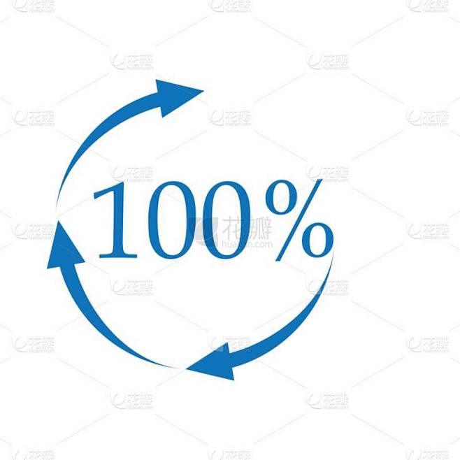 100%图标矢量图解设计模板
