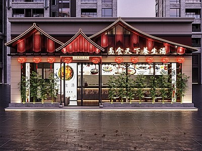 新中式餐饮门头 门头设计