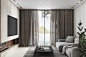 a living room with a couch and a television