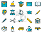 Education Icon Set_ Yestone邑石网_高品质的版权图片及商业正版图片素材提供商