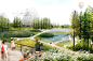 [广西]山水田园湿地公园景观方案概念设计-水上杉林效果图