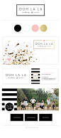 Brand Identity, logo, stationery for for Ooh La La Weddings and Events by Fly Away Design. Wedding planner in Sonoma County, CA