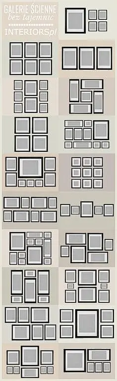 One of the first steps in making a space feel like home is hanging photos and art. You could do this with frames from the dollar store and mix in a decorative mirror or other matching, wall-hanging items. I want to do this with black frames and black and 