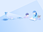 Homework : Landing page illustration for a U18 learning app.