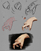 #绘画教程# 手脚的绘制+涂抹练习。（by Wraeclast）