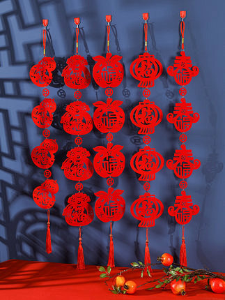 2022虎年创意过年装饰挂件客厅新年春节...