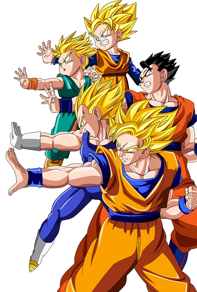 Saiyans Attack Color by BoScha196-花瓣网