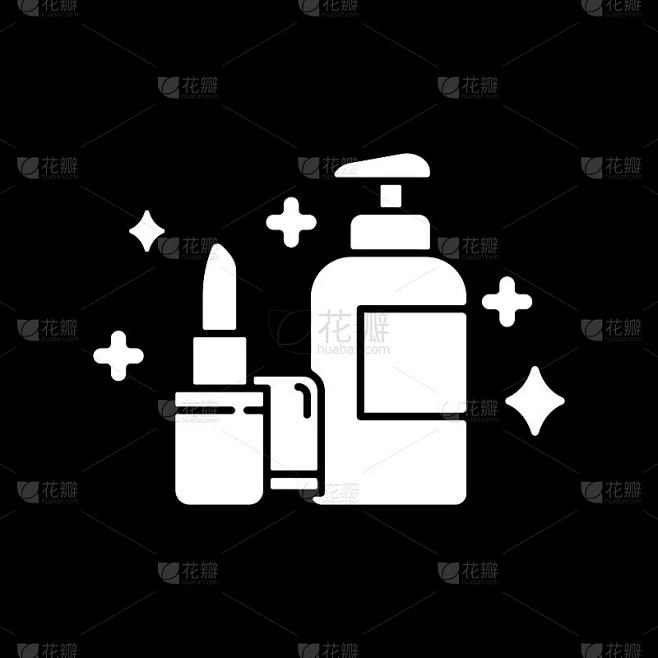 Beauty and personal care dark mode glyph icon素材-花瓣网
