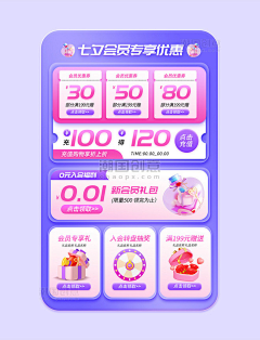 潮国创意采集到电商优惠券【点击来源↑可下载源文件】