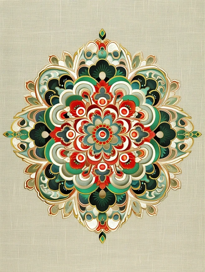 传承之美_ 中国传统纹样刺绣宝相花_3_临渊不羡鱼_来自小红书网页版-花瓣网
