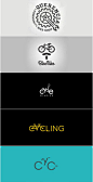30个以自行车为元素的logo设计
