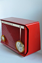 Vintage 57 MOTOROLA AM Tube Radio Cherry Red Polystyrene Model A8R/All Original Parts/ Works Great / Fathers Day Gift / American Graffiti on Etsy, $165.00 #motorola