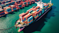 国际海运货物码头集装箱海上运输摄影图