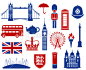London icons Royalty Free Stock Vector Art Illustration