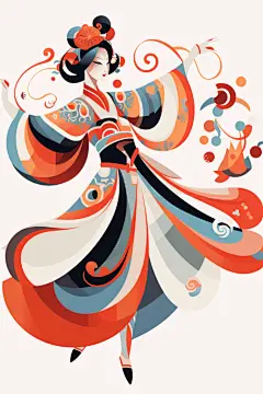 角色行当传统戏剧角色人物元素插画