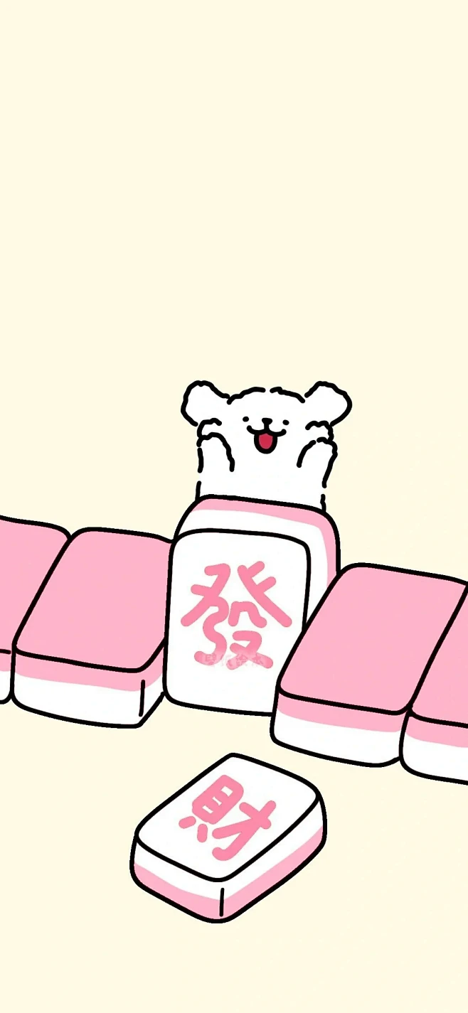 线条小狗壁纸 - 小红书