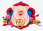 中国风猪年宝宝形像高清素材 png 页面网页 平面电商 创意素材 png素材