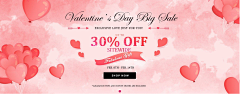 跨境小男孩采集到跨境电商-情人节Valentine's Day Banner