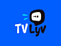 Tv Lyv  flat icon symbol fun television logo design typography tv logo