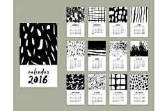 俄罗斯平面设计师 Lera Efremova 八组精彩的 2016 新年日历设计。