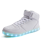 Novo estilo de verão LED sapatos luminosos de cano alto usb