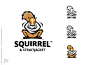 萌物驾到！20款松鼠元素Logo设计 - 优优教程网