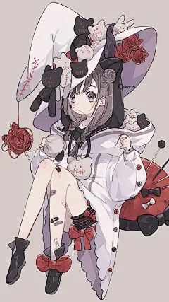 卡哇伊卡通小魔女高清手机壁纸