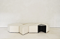 GEORGIE OTTOMANS & SAMUEL SIDE TABLE