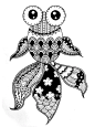 少儿黑白线描画—金鱼