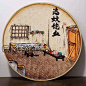 手绘画无框竹编簸箕画复古怀旧24孝文化装饰画墙面挂件墙壁挂饰品-淘宝网
